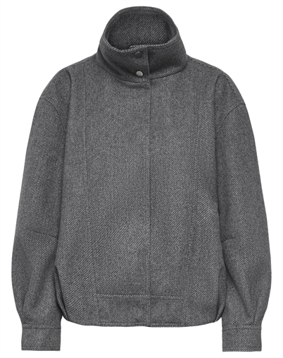 Only - ONLAsta High Collar Bomber Jakke - Dark Grey Melange